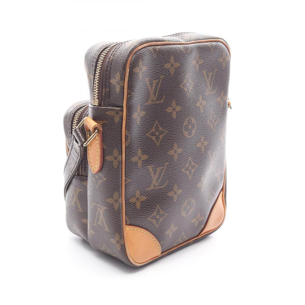 Louis Vuitton Leather Brown Canvas Amazon Shoulder Bag Monogram